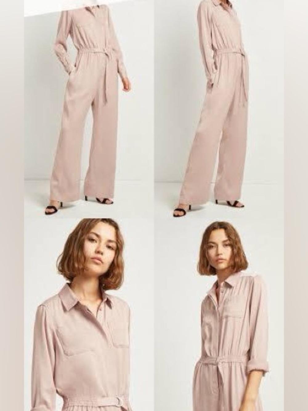 RW&CO. Wide-Leg Jumpsuit in Light Blush